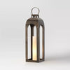 Pillar Cast Aluminum Lantern Candle Holders Gold