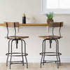 Woodsboro Adjustable Barstool Brown - Metal Frame, Wood Seat, Home Bar Furniture