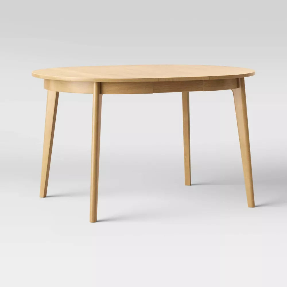 Astrid MidCentury Round Extendable Dining Table Salvage & Co Indy