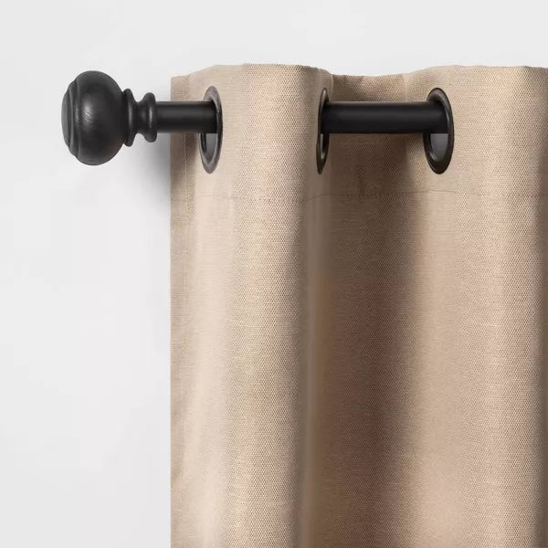 Wood Knob Curtain Rod