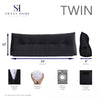 Bed Wedge and Gap Filler Pillow for Headboard with Side Pockets - King