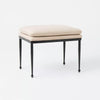 Edgehill Pillow Top Ottoman with Metal Legs Beige