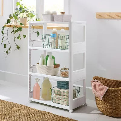 Rolling Collapsible 3 Tier Shelf - Brightroom™, Final Cut