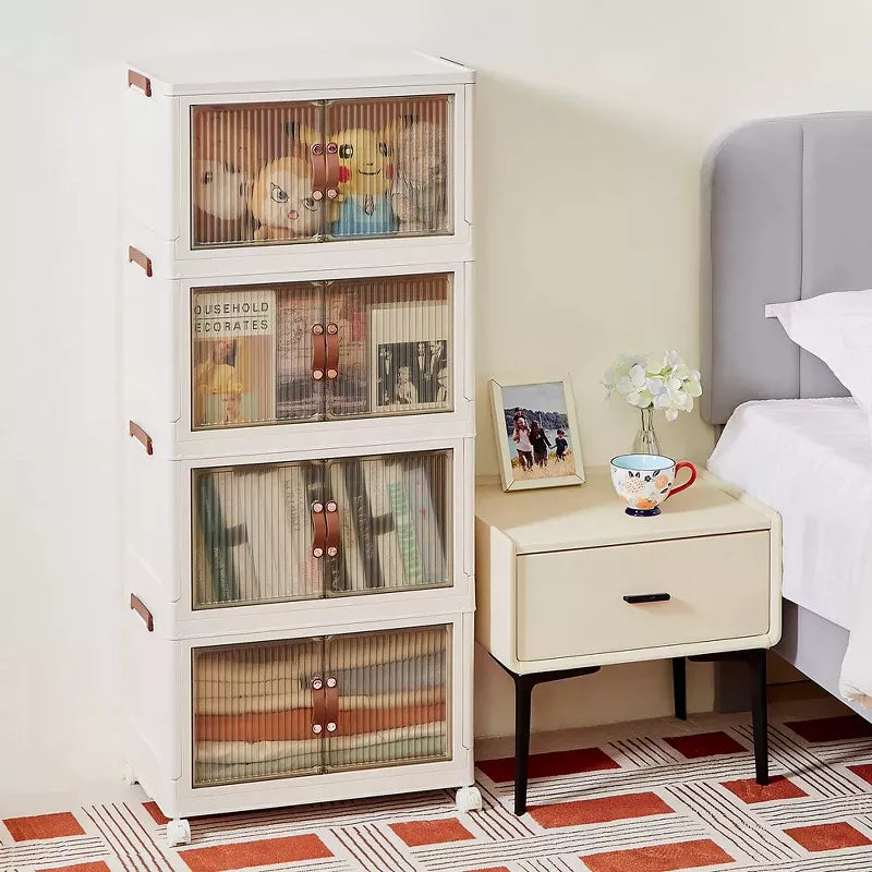 Foldable Storage Bins Plastic Toy Lockers/Clothes Stackable Organizer ...