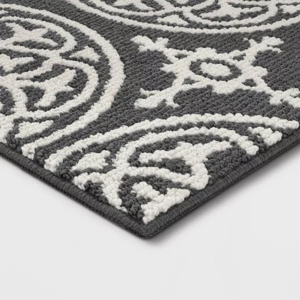Medallion Washable Tufted And Hooked Rug 24"x 84"
