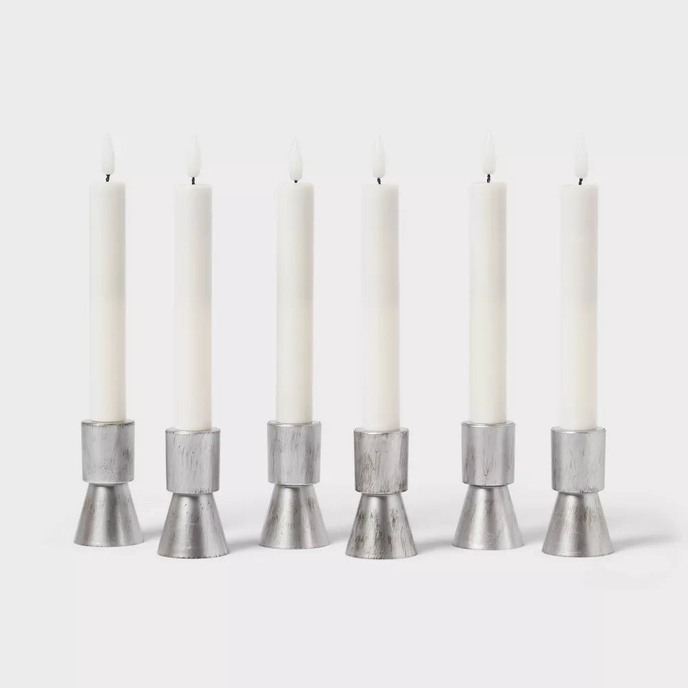 6pc Remote Controlled Plastic LED Christmas Candolier Set, final cut