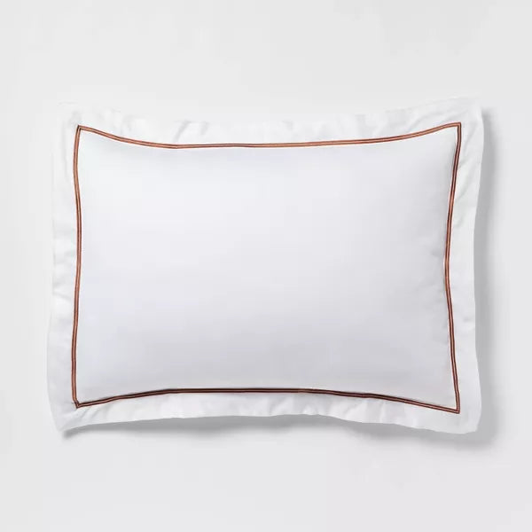 3pc Luxe Embroidered Border Duvet Cover and Sham Set King