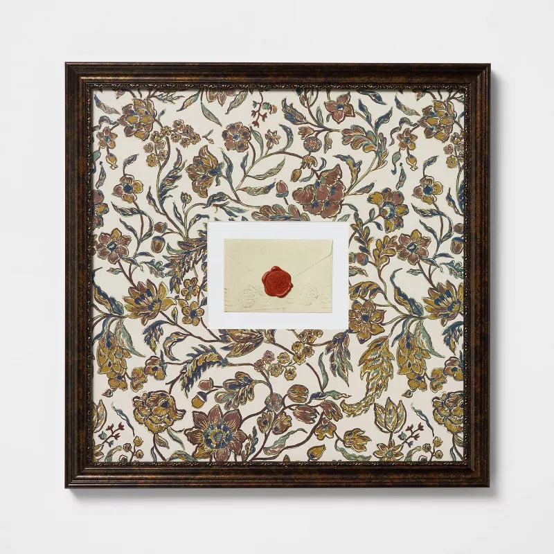 16"x16" Keepsake Envelope Framed Wall Art - Threshold™ designed with Studio McGee SHOWROOM ITEM