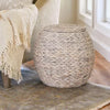 Barrel Wicker Side Table