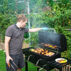 Extra Large Charcoal Grill & Cooking Area: BBQ Outdoor Cooking, Dual Tray System