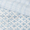 8pc Block Print with Border Comforter Bedding Set Light Blue - King