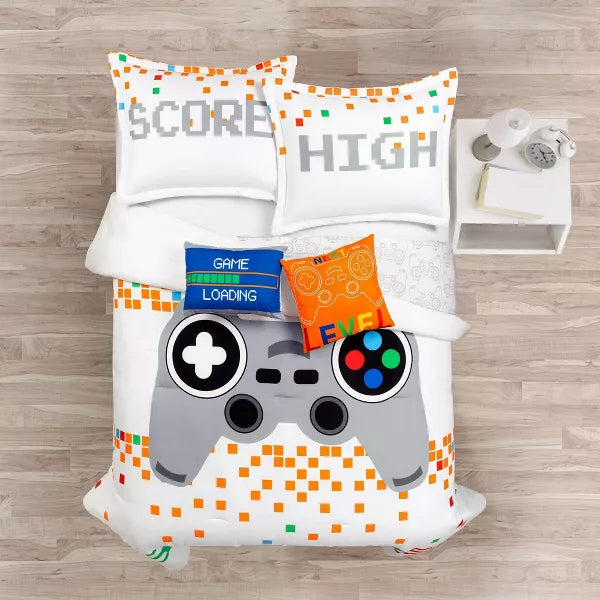 Video Games Reversible Oversized Kids' Comforter Bedding Set