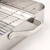 2pc Stainless Steel Roaster with Wire Rack Silver