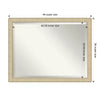Classic Honey Silver Beveled Framed Wall Mirror