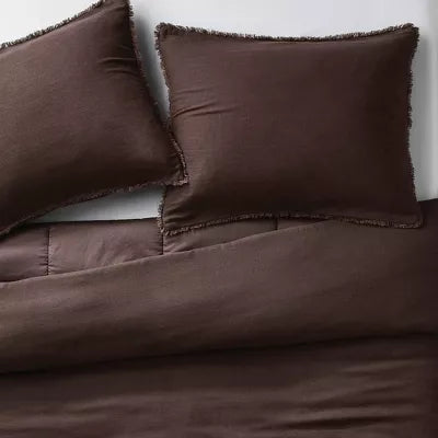 Heavyweight Linen Blend Comforter and Sham Set - King/California King