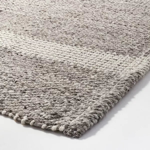 7'x10' Wellsville Handloom Flatweave Stripe Rug Gray