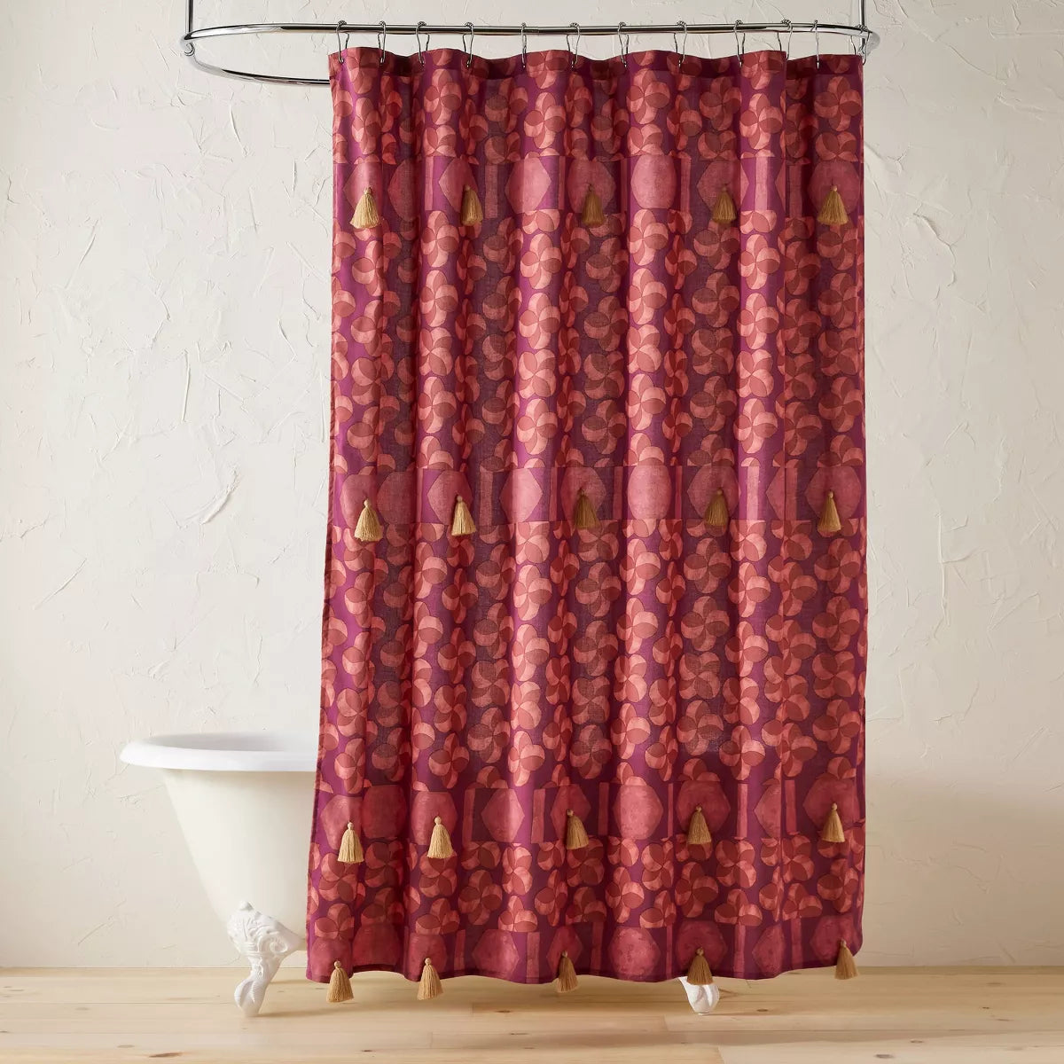 Seasons Go Round Shower Curtain with Tassels