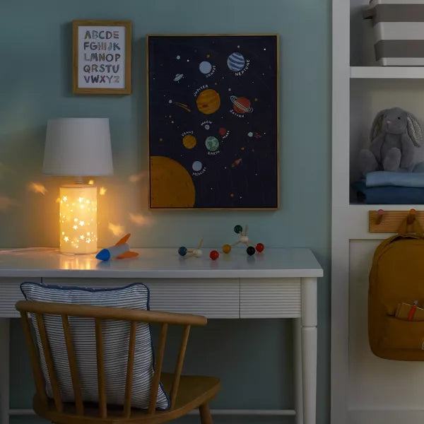 2-in-1 Starry Kids' Table Lamp White