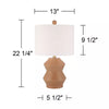 Tatum High Small Modern Accent Table Lamp Red Clay Glaze Finish Ceramic Single