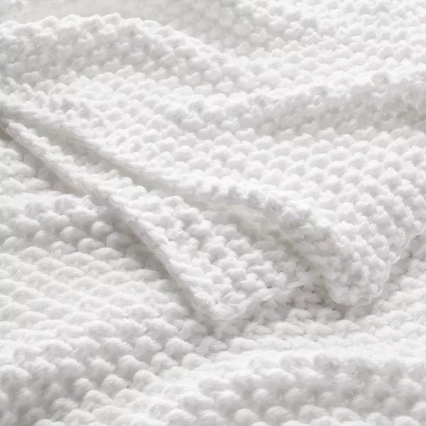 Chunky Knit Bed Blanket Full/Queen