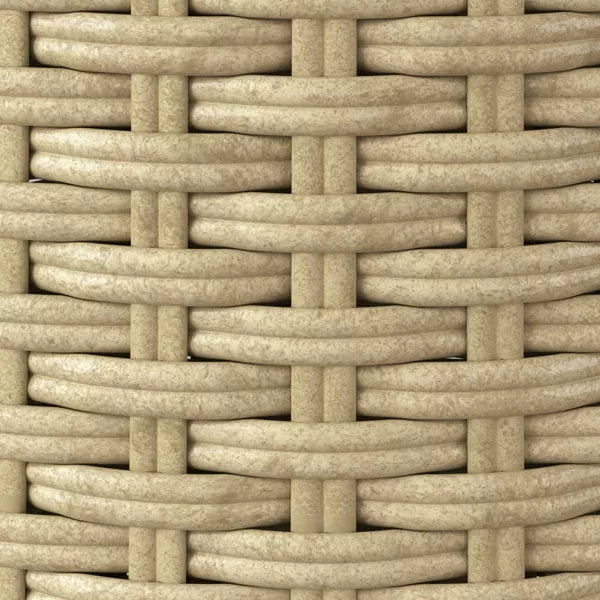 Wicker Storage Patio Accent Table Tan