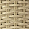 Wicker Storage Patio Accent Table Tan