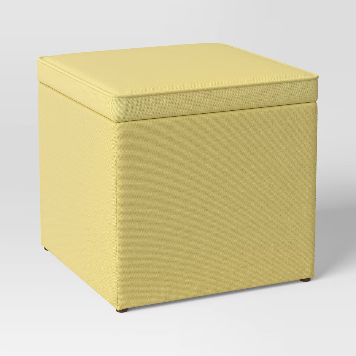 15" Square Small Storage Ottoman - Yellow SHOWROOM ITEM
