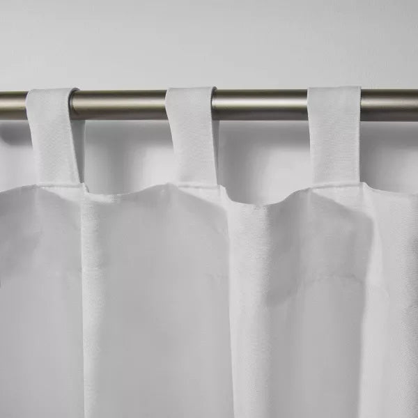 Set of 2 Indoor/Outdoor Solid Cabana Tab Top Window Curtain Panel