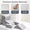 6-Piece Ergonomic Wedge Pillow Set Memory Foam Pillow for Back Leg Support