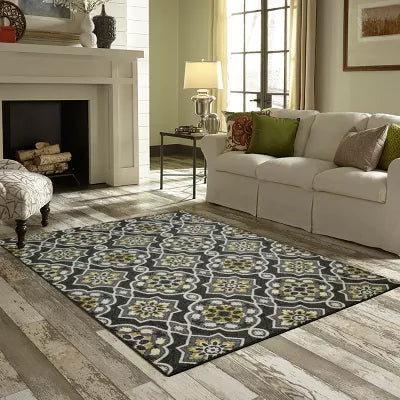 Washable Rowena Rug Charcoal Gray - 7'x10'