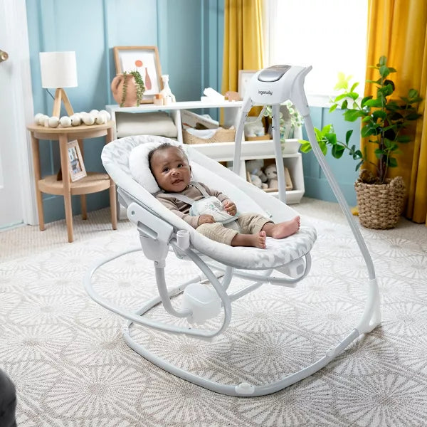 2-in-1 Multi-Direction Compact Baby Swing & Rocker with Vibrations - Raylan