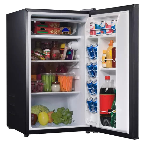 Refrigerator - Black: Compact Freezer, Energy Star, Mini Fridge for Dorms, Adjustable Shelves