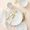 10pc Porcelain Beaded Rim Dinnerware Set White