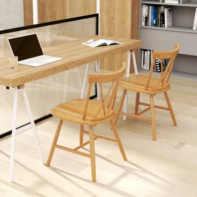 1-Piece Farmhouse Kitchen Chair with Rubber Wood Frame