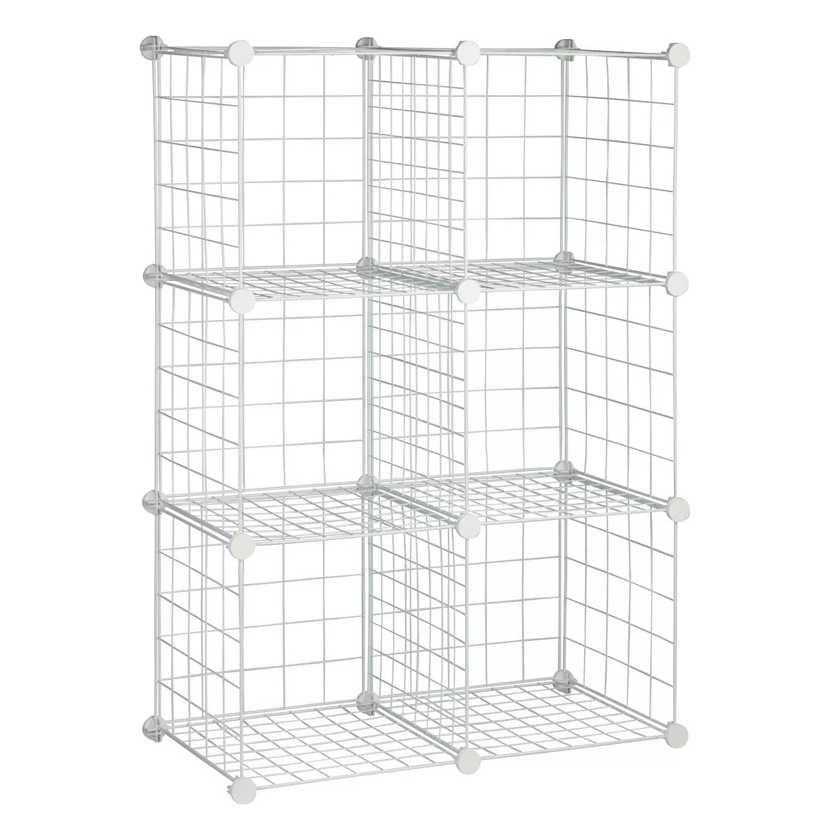 6 Cube Storage Set White