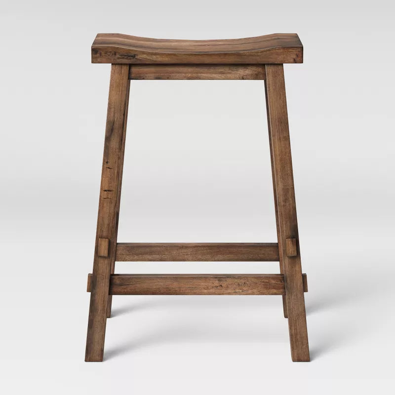 Halifax Farmhouse Wood Counter Height Barstool