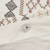 3pc Imani Cotton Printed Duvet Cover Set with Chenille - Full/Queen