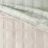 Grid Stitched Quilt Taupe/Green/Cream - King