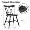 2-Pieces Dining Chairs Farmhouse Kitchen Chair with Rubber Wood Frame