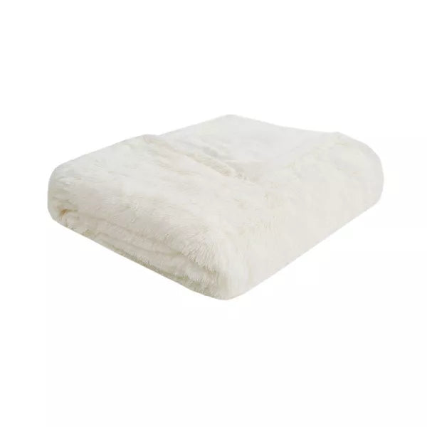 Leena Shaggy Faux Fur Duvet Set - Full/Queen