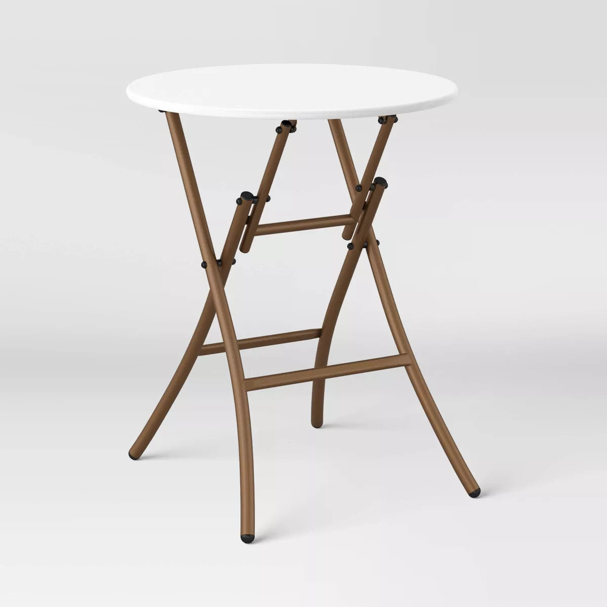French Cafe Folding Round Patio Bistro Table White SHOWROOM ITEM