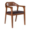 Set of 2 Rasmus Dining Armchairs Brown/Chestnut - Boraam: Upholstered, Faux Leather, Mid-Century Modern