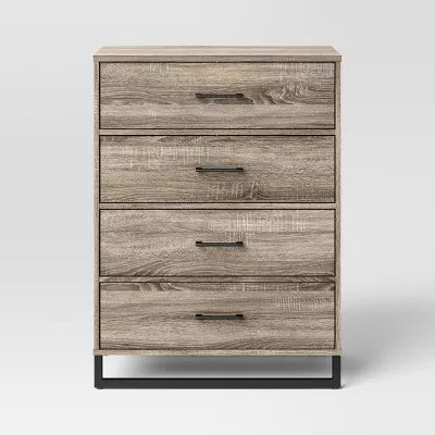 Mixed Material 4 Drawer Dresser