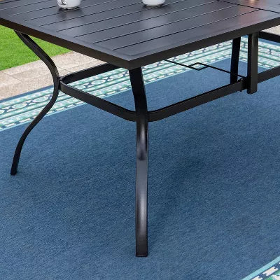 Outdoor Rectangle Steel Dining Table