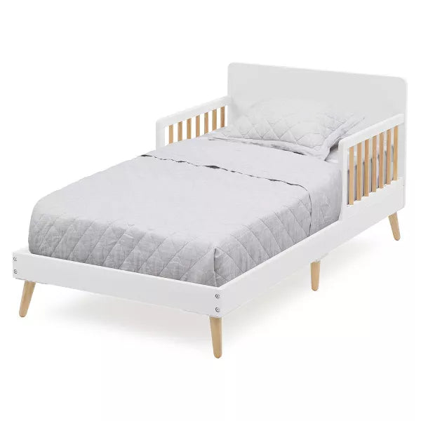 Logan Wood Toddler Bed, Greenguard Gold Certified Bianca White/Natural