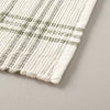 Tri-Stripe Plaid Handmade Woven Area Rug Green/Cream - 7'x10'