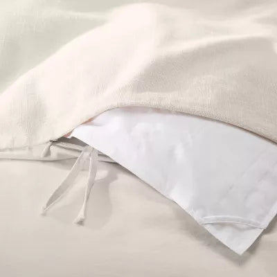 Heavyweight Linen Blend Duvet Cover & Pillow Sham Set - Full/Queen