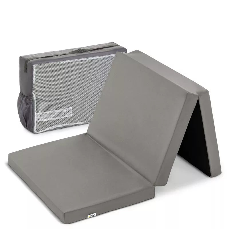 Foldable Portable Thick Sleeper Foam Mattress for Kids, Toddler Nap Pad, Gray