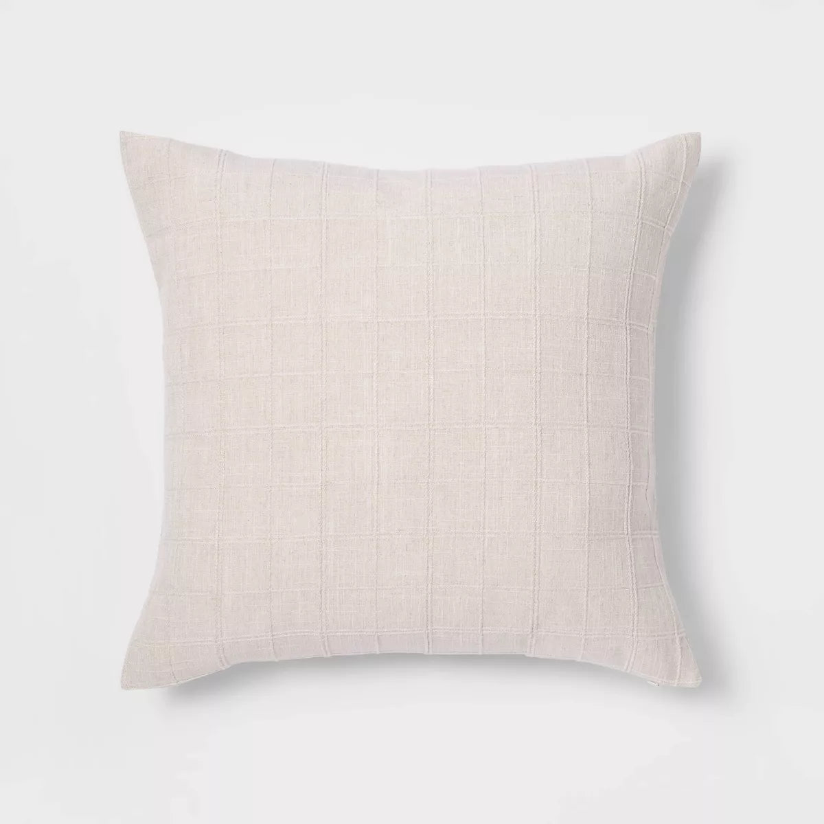 Woven Washed Windowpane Throw Pillow