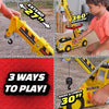 3-N-1 Crane Truck - Large Construction Toy Vehicle with Joystick Controller